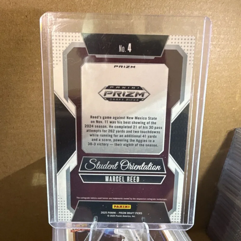 2025 Panini Prizm Draft Picks Marcel Reed RC Student Orientation #4 Red Ice